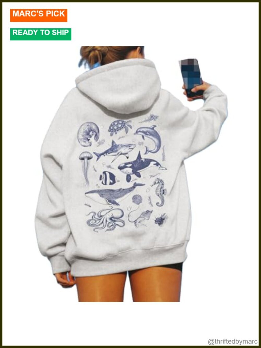 Y2K Floral Graphic Oversized Hoodie for Women